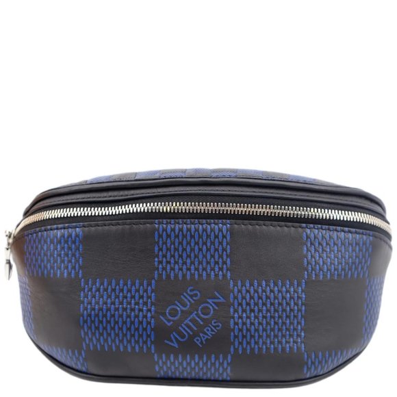 LOUIS VUITTON  Campus Damier Infini Leather Bumbag Navy Blue - Picture 1 of 10